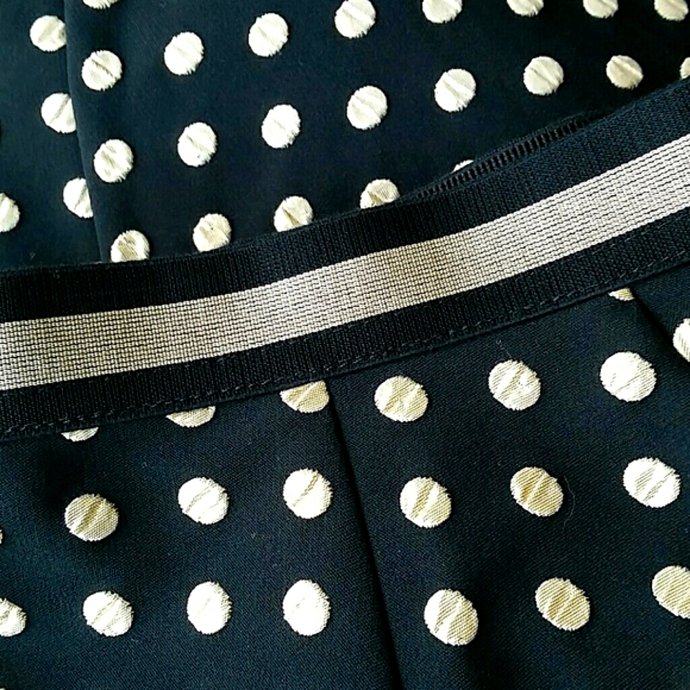 Anthropologie Weston Black and Gold Polka Dot Pencil Skirt Size Small - Picture 6 of 7